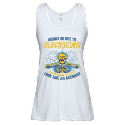 Electrician Funny For Electrical Engineer Electricity Ladies Essential Flowy Tank