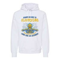 Electrician Funny For Electrical Engineer Electricity Premium Hoodie