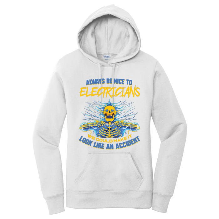 Electrician Funny For Electrical Engineer Electricity Women's Pullover Hoodie