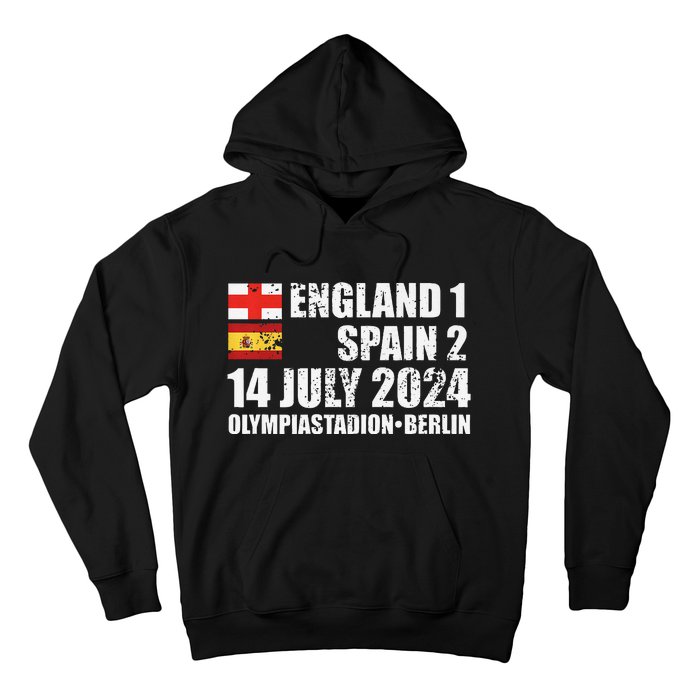 Euro Football Final England Spain Winners July 2024 Premium Hoodie