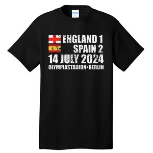 Euro Football Final England Spain Winners July 2024 Premium Tall T-Shirt