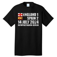 Euro Football Final England Spain Winners July 2024 Premium Tall T-Shirt