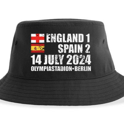 Euro Football Final England Spain Winners July 2024 Premium Sustainable Bucket Hat