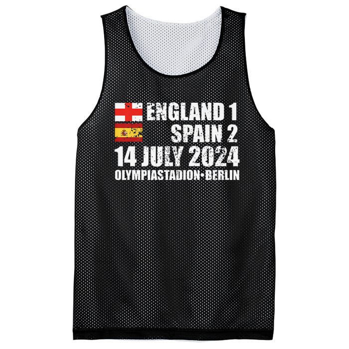 Euro Football Final England Spain Winners July 2024 Premium Mesh Reversible Basketball Jersey Tank