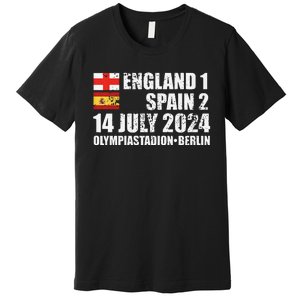 Euro Football Final England Spain Winners July 2024 Premium Premium T-Shirt