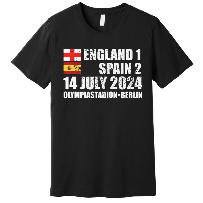 Euro Football Final England Spain Winners July 2024 Premium Premium T-Shirt