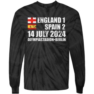 Euro Football Final England Spain Winners July 2024 Premium Tie-Dye Long Sleeve Shirt