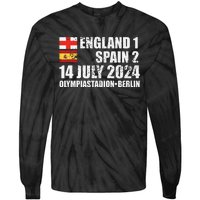 Euro Football Final England Spain Winners July 2024 Premium Tie-Dye Long Sleeve Shirt