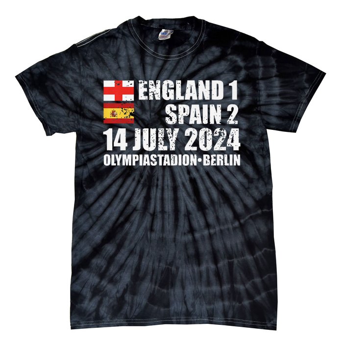 Euro Football Final England Spain Winners July 2024 Premium Tie-Dye T-Shirt