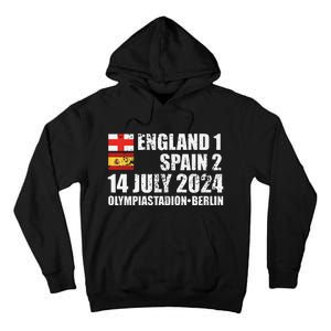 Euro Football Final England Spain Winners July 2024 Premium Tall Hoodie