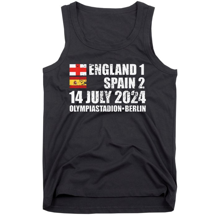 Euro Football Final England Spain Winners July 2024 Premium Tank Top