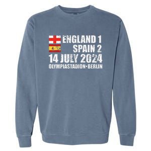 Euro Football Final England Spain Winners July 2024 Premium Garment-Dyed Sweatshirt