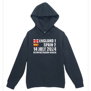 Euro Football Final England Spain Winners July 2024 Premium Urban Pullover Hoodie