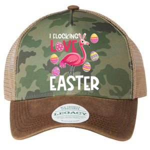 Easter Flamingo Flocking Love Cute Funny Meaningful Gift Legacy Tie Dye Trucker Hat