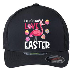 Easter Flamingo Flocking Love Cute Funny Meaningful Gift Flexfit Unipanel Trucker Cap