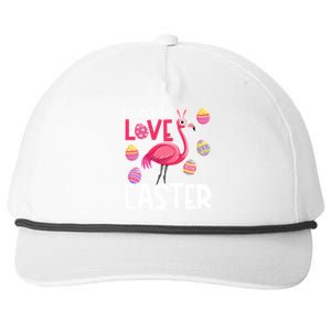 Easter Flamingo Flocking Love Cute Funny Meaningful Gift Snapback Five-Panel Rope Hat