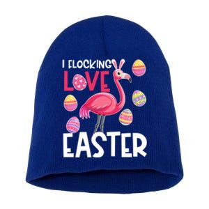 Easter Flamingo Flocking Love Cute Funny Meaningful Gift Short Acrylic Beanie