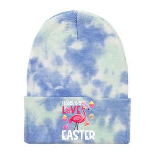 Easter Flamingo Flocking Love Cute Funny Meaningful Gift Tie Dye 12in Knit Beanie