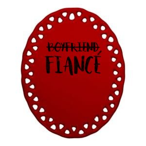 Engaget Friend Fiance Gift Married Wedding Great Gift Ceramic Oval Ornament