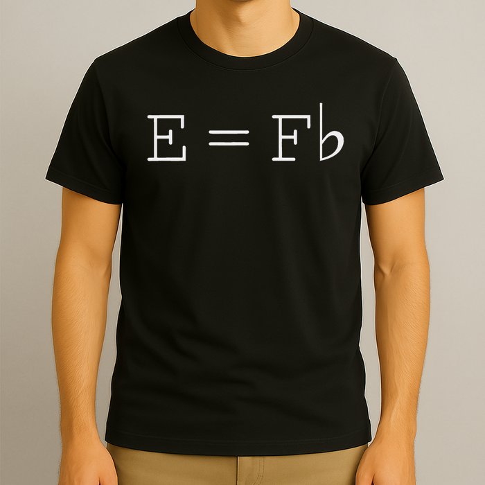 E = F Flat E Is Equal To F Flat Relativity Theory Music T-Shirt