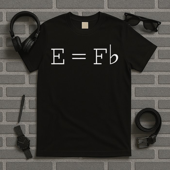 E = F Flat E Is Equal To F Flat Relativity Theory Music T-Shirt