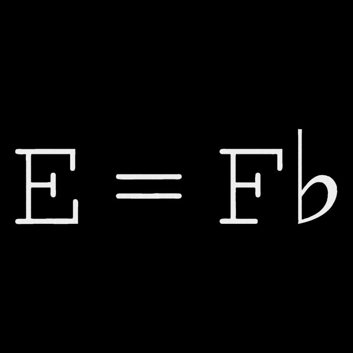 E = F Flat E Is Equal To F Flat Relativity Theory Music Button