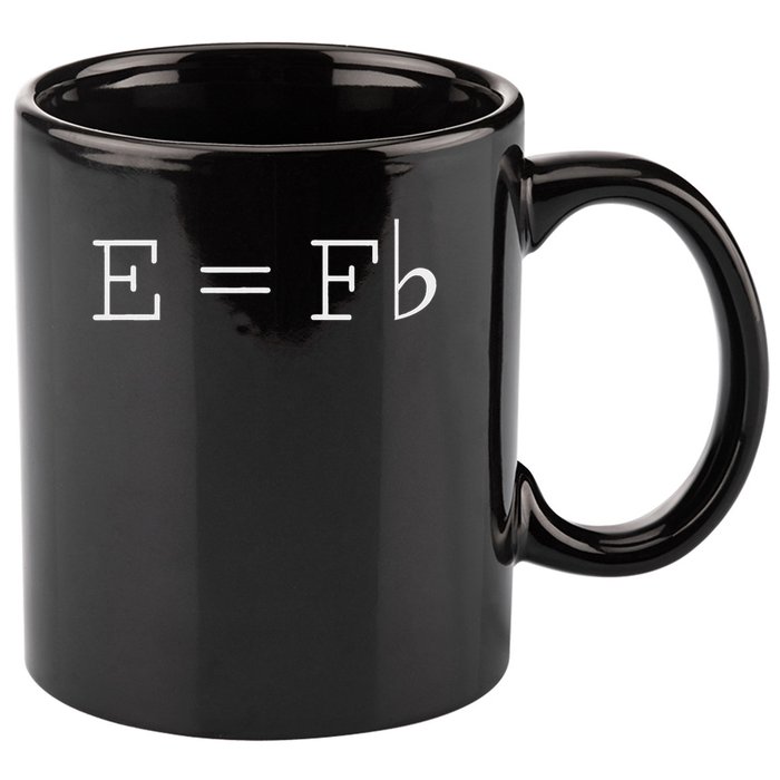 E = F Flat E Is Equal To F Flat Relativity Theory Music 11oz C Handle Ceramic Mug