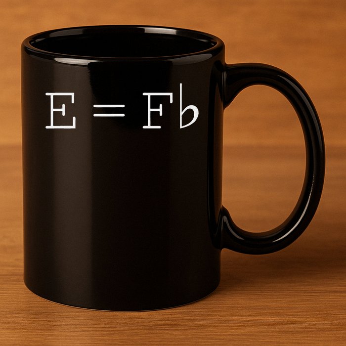 E = F Flat E Is Equal To F Flat Relativity Theory Music 11oz C Handle Ceramic Mug