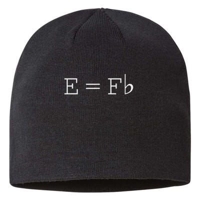 E = F Flat E Is Equal To F Flat Relativity Theory Music Sustainable Beanie
