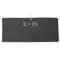 E = F Flat E Is Equal To F Flat Relativity Theory Music Large Microfiber Waffle Golf Towel