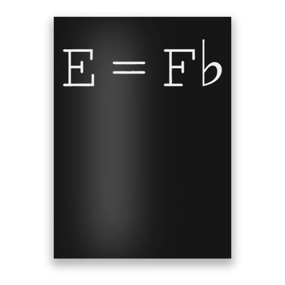 E = F Flat E Is Equal To F Flat Relativity Theory Music Poster