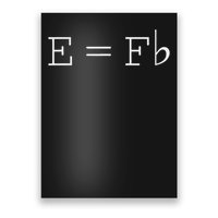 E = F Flat E Is Equal To F Flat Relativity Theory Music Poster