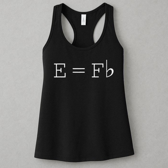E = F Flat E Is Equal To F Flat Relativity Theory Music Womens Tank Top