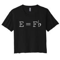 E = F Flat E Is Equal To F Flat Relativity Theory Music Crop Top