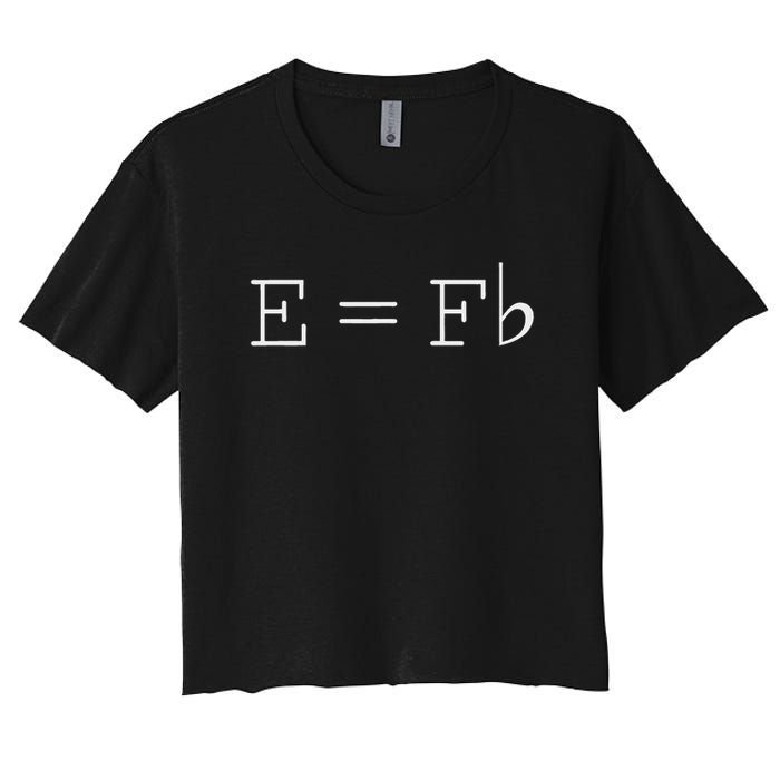 E = F Flat E Is Equal To F Flat Relativity Theory Music Crop Top