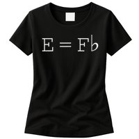 E = F Flat E Is Equal To F Flat Relativity Theory Music Womens T-Shirt