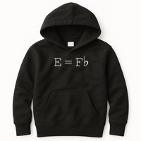 E = F Flat E Is Equal To F Flat Relativity Theory Music Kids Hoodie