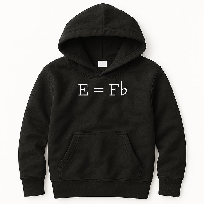 E = F Flat E Is Equal To F Flat Relativity Theory Music Kids Hoodie