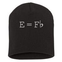 E = F Flat E Is Equal To F Flat Relativity Theory Music Short Acrylic Beanie