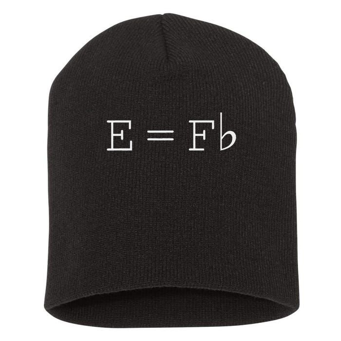 E = F Flat E Is Equal To F Flat Relativity Theory Music Short Acrylic Beanie