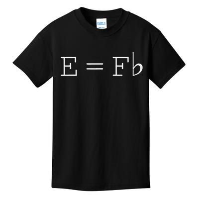 E = F Flat E Is Equal To F Flat Relativity Theory Music Kids T-Shirt