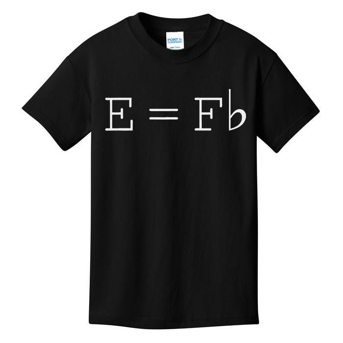 E = F Flat E Is Equal To F Flat Relativity Theory Music Kids T-Shirt