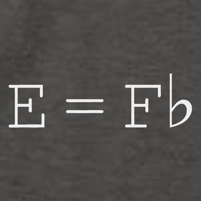 E = F Flat E Is Equal To F Flat Relativity Theory Music Vector Backpack