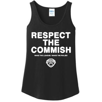 ESPN Fantasy Football Respect The Commish Emblem Logo V2 Ladies Essential Tank