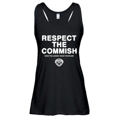 ESPN Fantasy Football Respect The Commish Emblem Logo V2 Ladies Essential Flowy Tank