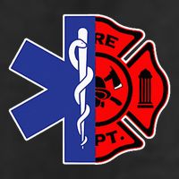 EMT Firefighter Firefighter Two Sided EMS Gift 7 Panel Mesh Trucker Snapback Hat