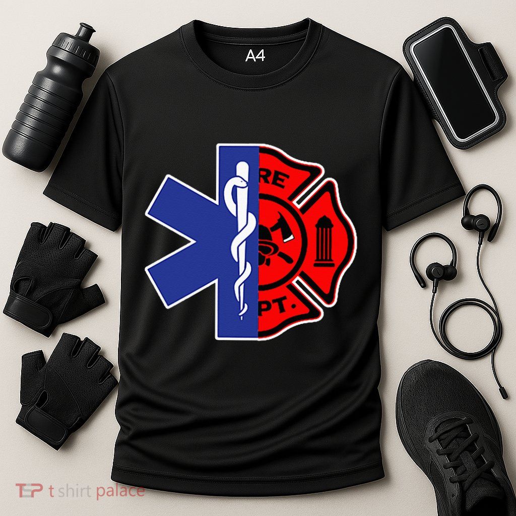 EMT Firefighter Firefighter Two Sided EMS Gift Performance Shirt