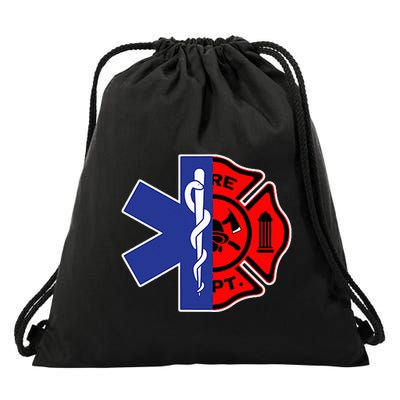 EMT Firefighter Firefighter Two Sided EMS Gift Drawstring Bag