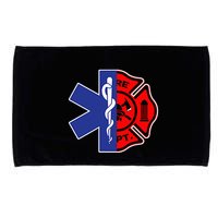 EMT Firefighter Firefighter Two Sided EMS Gift Microfiber Hand Towel