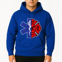 EMT Firefighter Firefighter Two Sided EMS Gift Hoodie